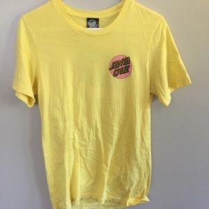 Yellow santa cruise skater T